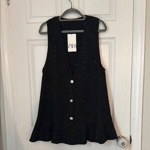 Zara Black Sleeveless Mini Dress